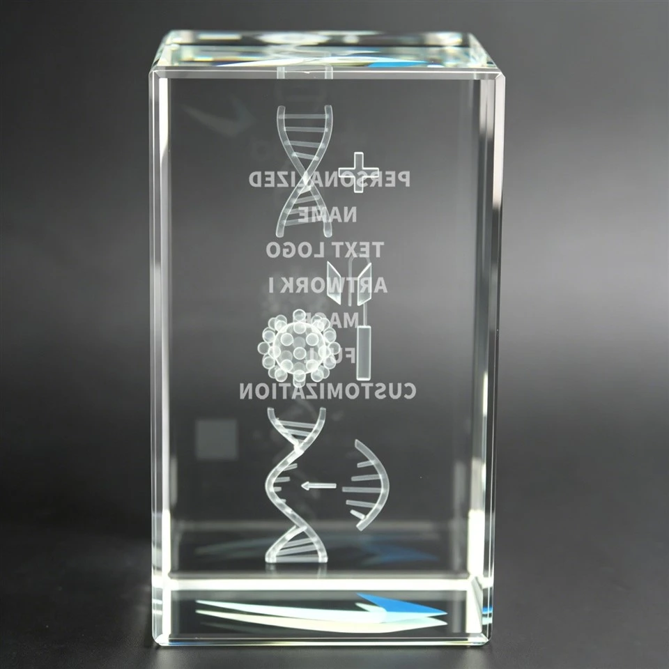 Biotech DNA Pattern Crystal Trophy best