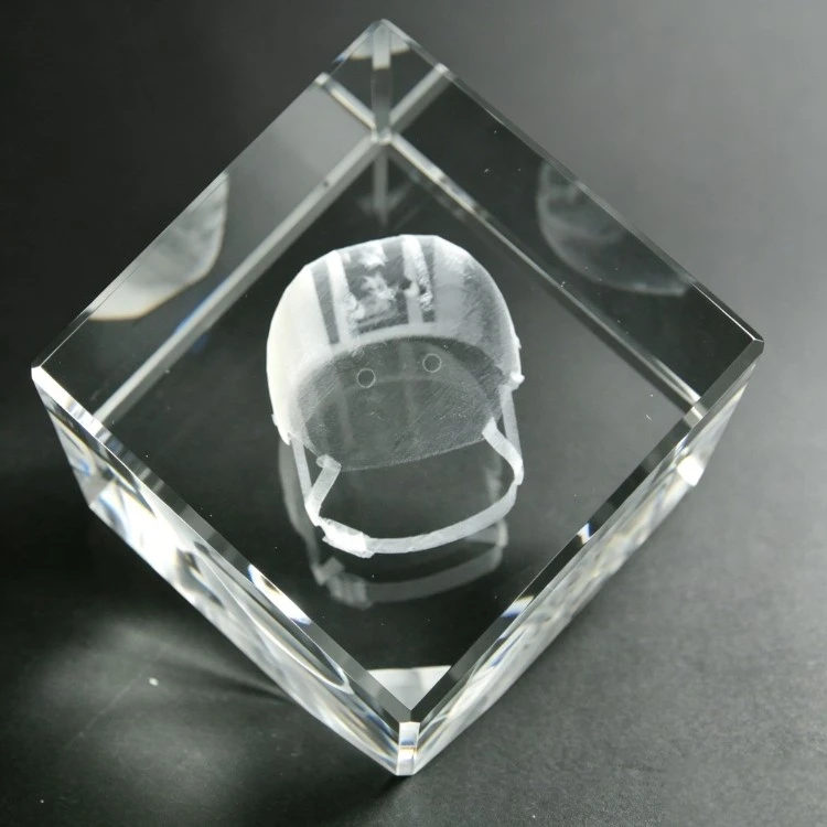 Custom Square Transparent Carved Crystal Ornament factory