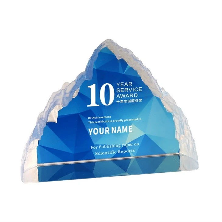 Custom Engraved Iceberg Crystal Trophy