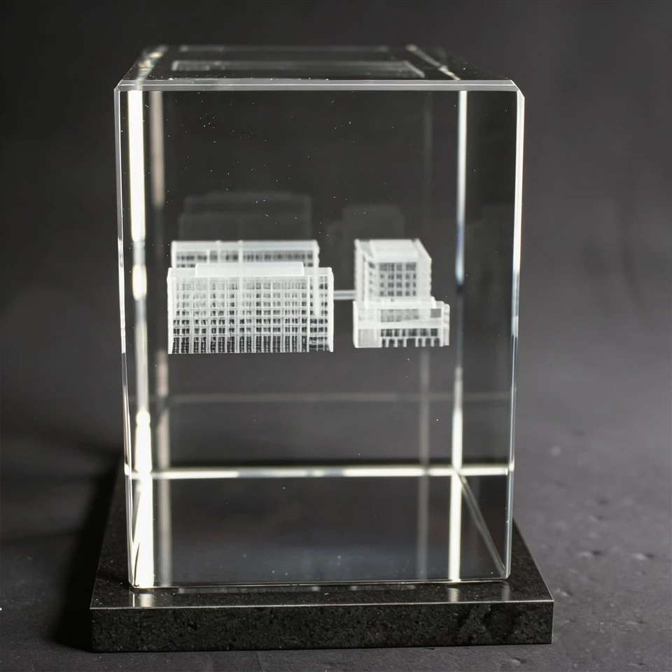 Office Building 3D Inner Cube Crystal Trophy price