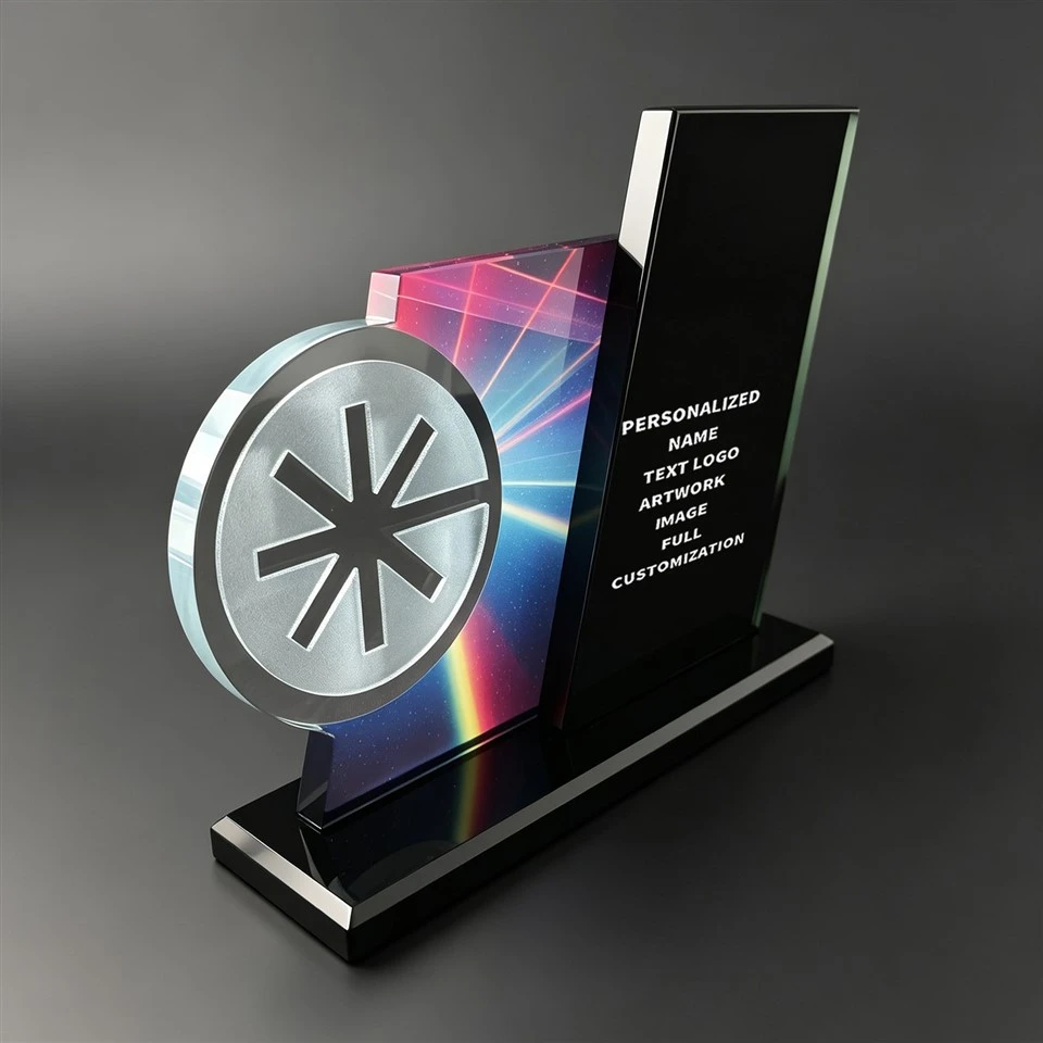 Round 3D Engraved Crystal Trophy factory